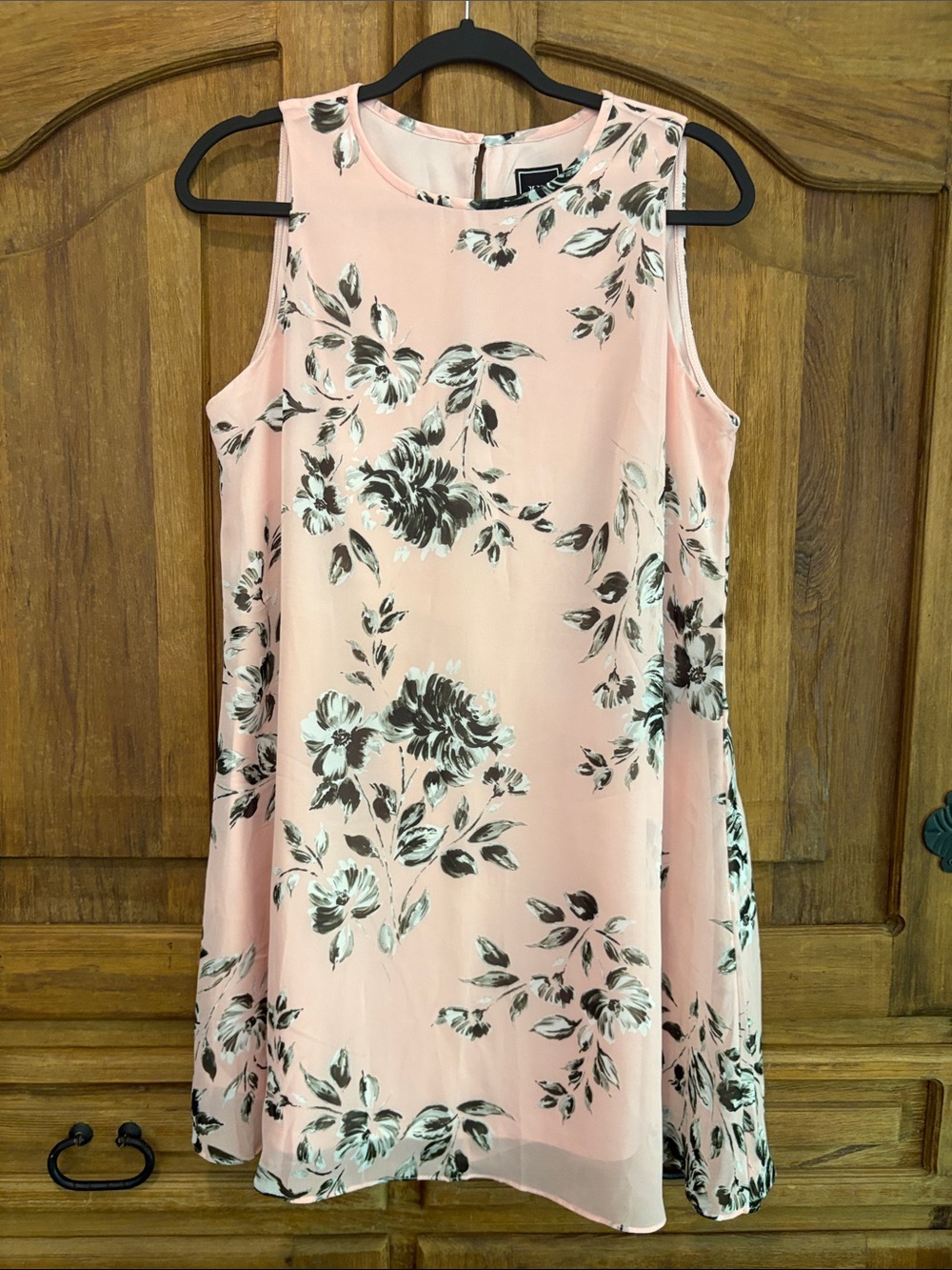 JH Collectibles Pale Pink Floral A-Line Mini Dress
